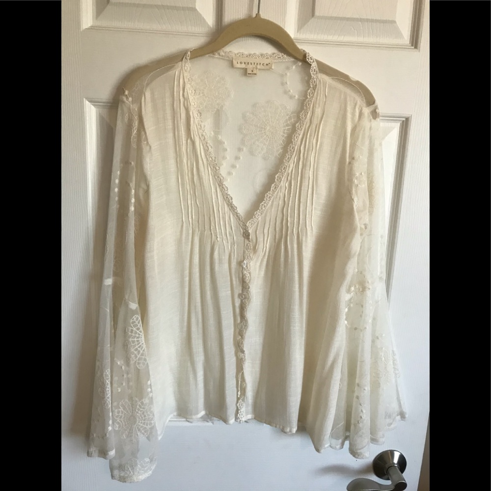 Lovestitch cream coloured long sleeve top